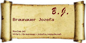 Braunauer Jozefa névjegykártya